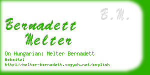 bernadett melter business card